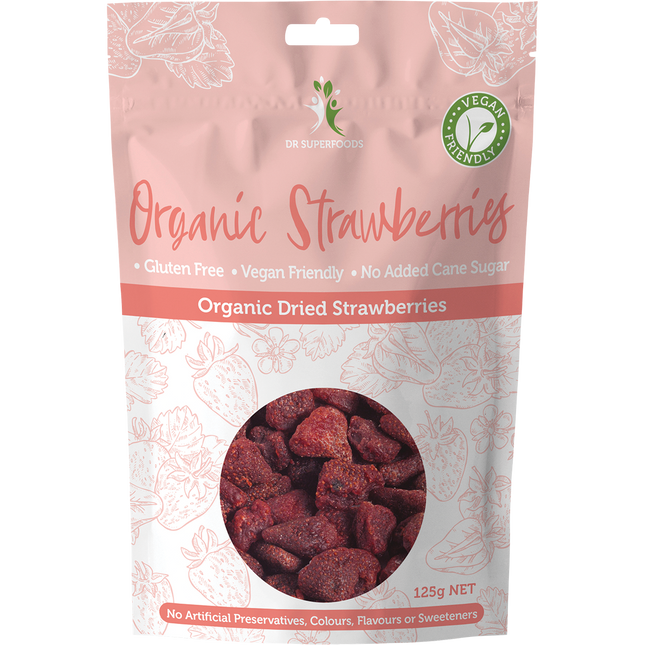 Dr Superfoods Organic Dried Strawberries 125g