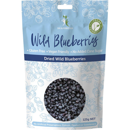 DR SUPERFOODS Dried Wild Blueberries 125g | Food Product