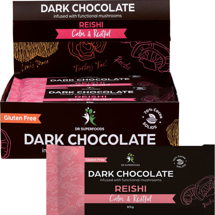 DR SUPERFOODS Dark Chocolate Bar Calm & Restful 12x85g