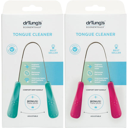 DR TUNG'S - TONGUE CLEANER STAINLESS STEEL (COLOUR MAY VARY)