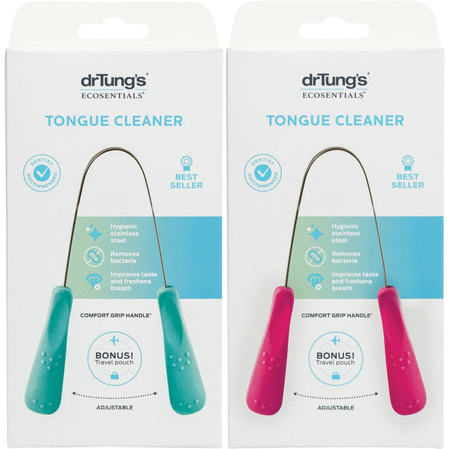 DR TUNG'S - TONGUE CLEANER STAINLESS STEEL (COLOUR MAY VARY)