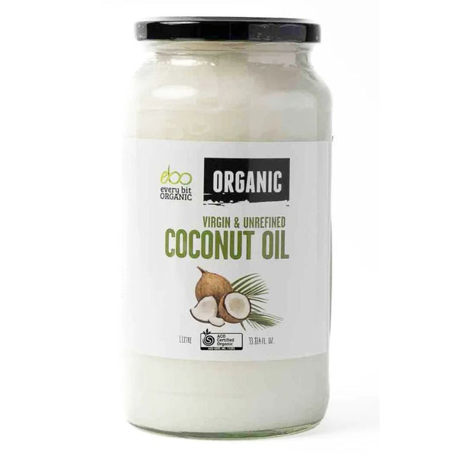EVERY BIT ORGANIC - EVERY BIT ORGANIC VIRGIN ORGANIC RAW COCONUT OIL 1LITRE