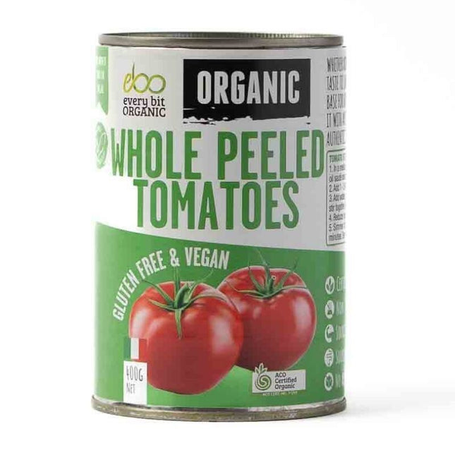 EVERY BIT ORGANIC - EVERY BIT ORGANIC WHOLE PEELED TOMATOES 400G
