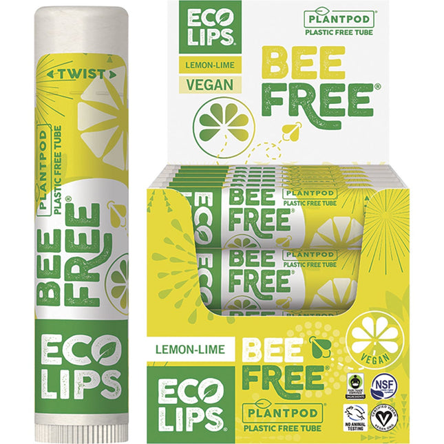 ECO LIPS Lip Balm Display Bee Free Lemon-lime 24x4.25g
