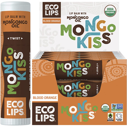 ECO LIPS Lip Balm Display Mongo Kiss Blood Orange 15x7g