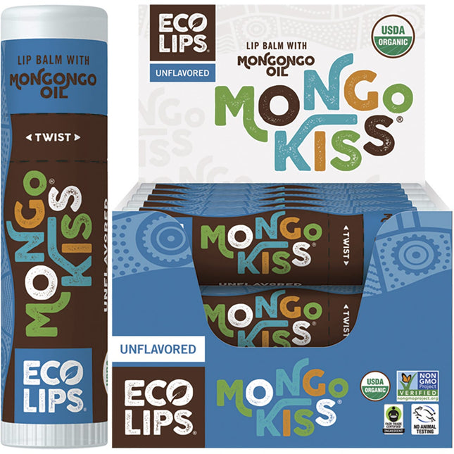 Eco Lips - Lip Balm Display Mongo Kiss Unflavoured - 15x7g
