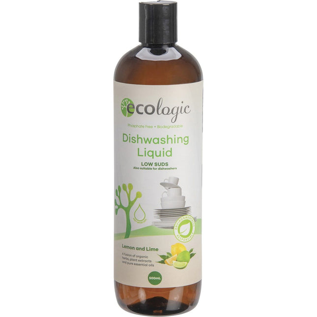 ECOLOGIC Dishwashing Liquid Lemon & Lime 500ml | Eco Cleaning Product