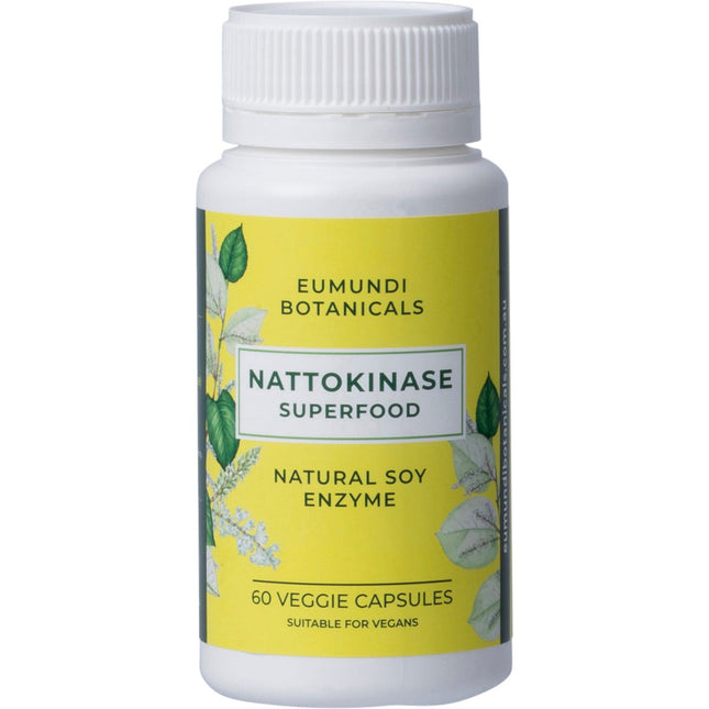 EUMUNDI BOTANICALS Nattokinase Natural Soy Enzyme 60 Caps | Tea