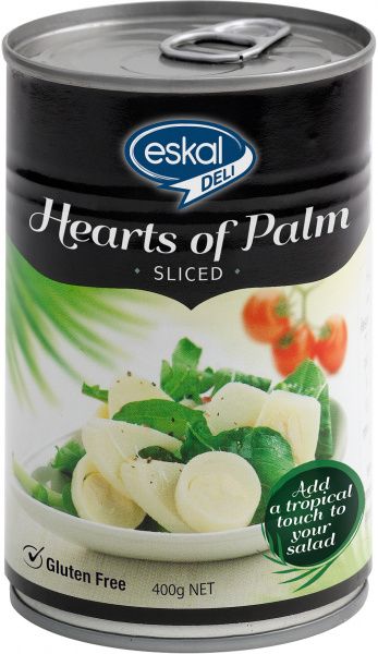 ESKAL DELI HEARTS OF PALM SLICED G/F 400G CAN