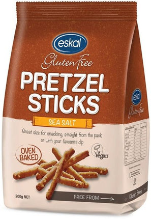 ESKAL PRETZEL STICKS SEA SALT G/F VEGAN 200G