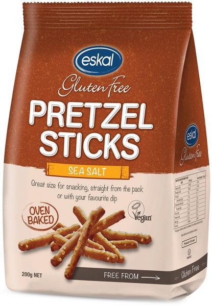 ESKAL PRETZEL STICKS SEA SALT G/F VEGAN 200G