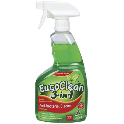 EUCOCLEAN Anti-bacterial Spray 3-in-1 Eucalyptus 750ml | Personal Wipe