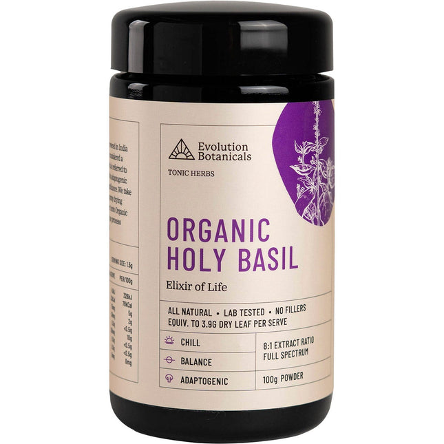 EVOLUTION BOTANICALS Organic Holy Basil 100g | Snack Chips
