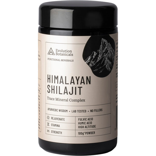 EVOLUTION BOTANICALS Himalayan Shilajit Trace Mineral Complex 100g | Herbal Tea