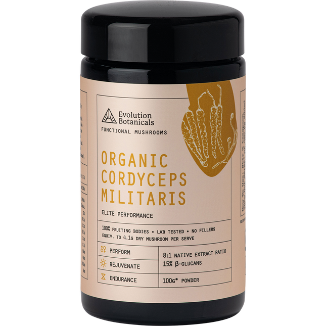 Evolution Botanicals Organic Cordyceps Militaris Elite Performance 100g