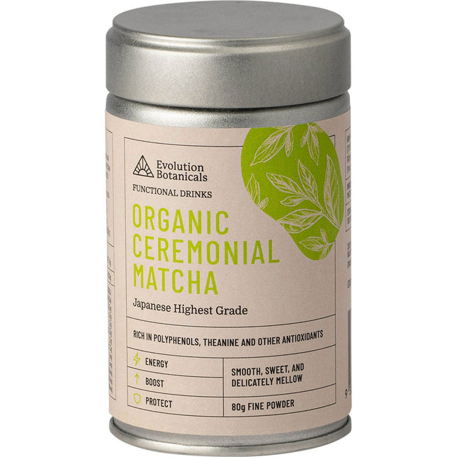 EVOLUTION BOTANICALS Organic Japanese Matcha Highest Ceremonial Grade 80g | Superfood Powder
