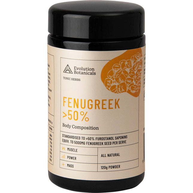 EVOLUTION BOTANICALS Fenugreek >50% Body Composition 120g | Health Supplement