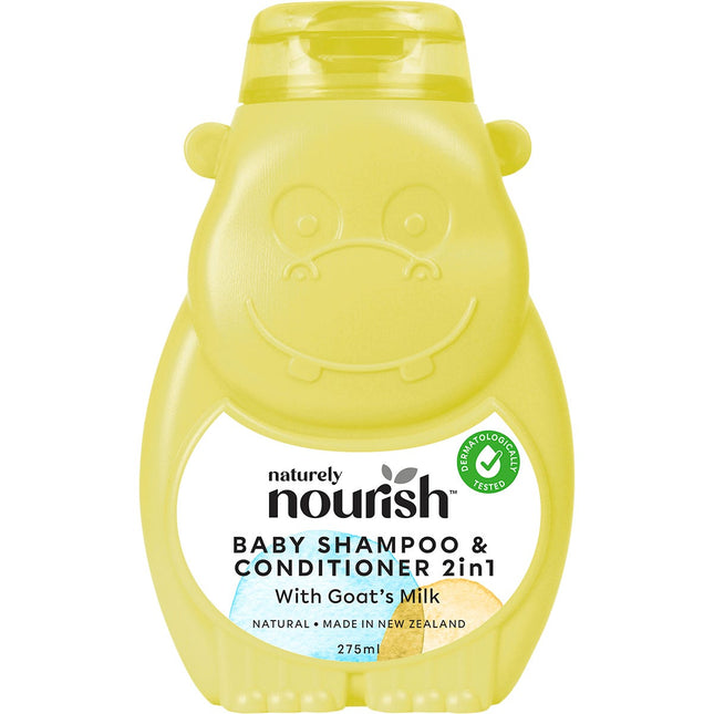 NATURELY NOURISH Hippo Baby Shampoo & Conditioner 2in1 275ml