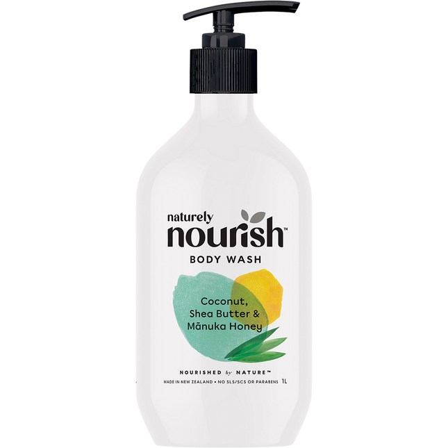 Naturely Nourish Body Wash Coconut, Shea Butter & Manuka Honey 1L