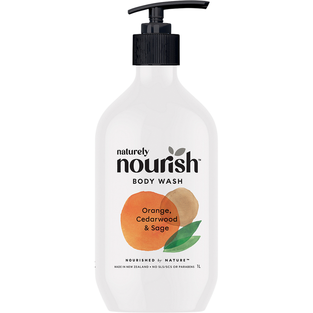 Naturely Nourish Body Wash Orange, Cedarwood & Sage 1L
