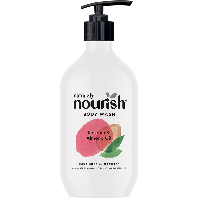 Naturely Nourish Body Wash Rosehip & Almond Oil 1L