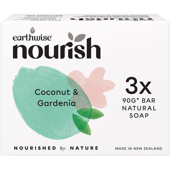 Naturely Nourish - Natural Soap Bar Coconut & Gardenia - 3pk