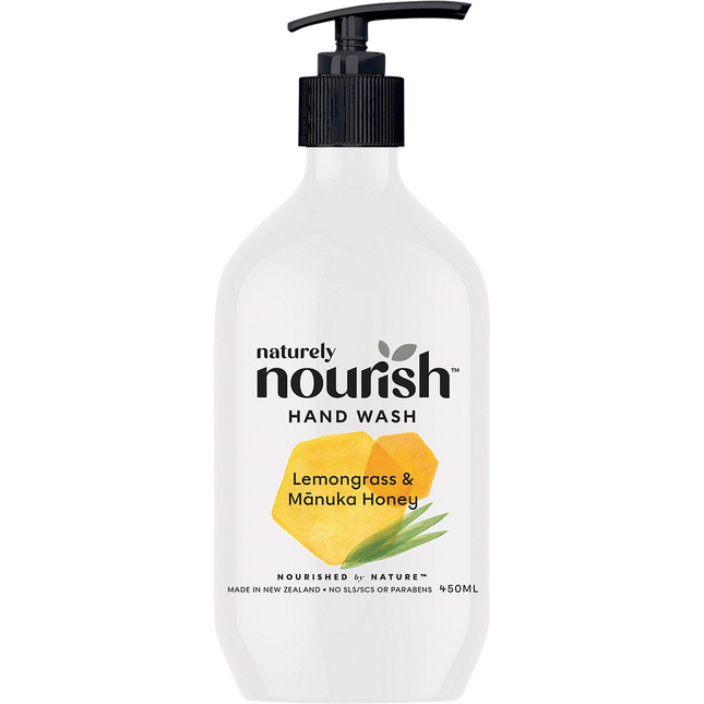Naturely Nourish Hand Wash Lemongrass & Manuka Honey 450ml