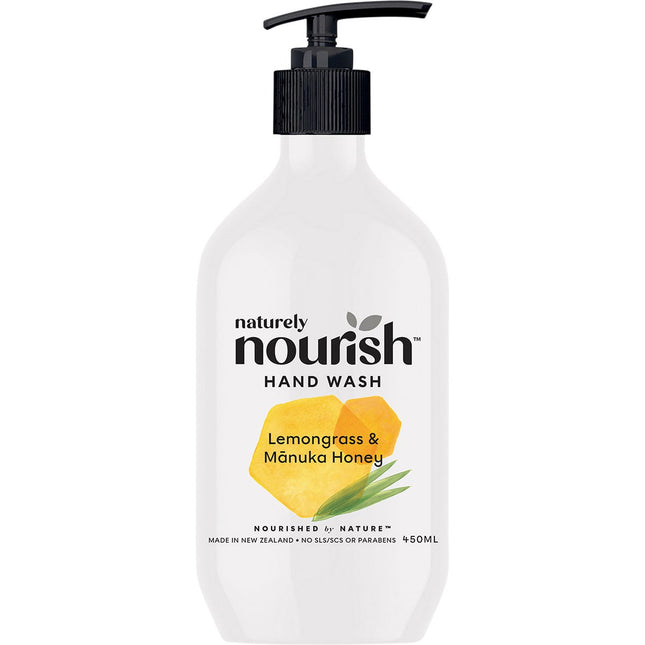 Naturely Nourish - Hand Wash Lemongrass & Manuka Honey - 450ml