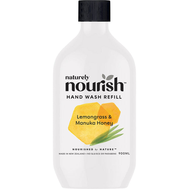Naturely Nourish - Hand Wash Lemongrass & Manuka Honey - 900ml