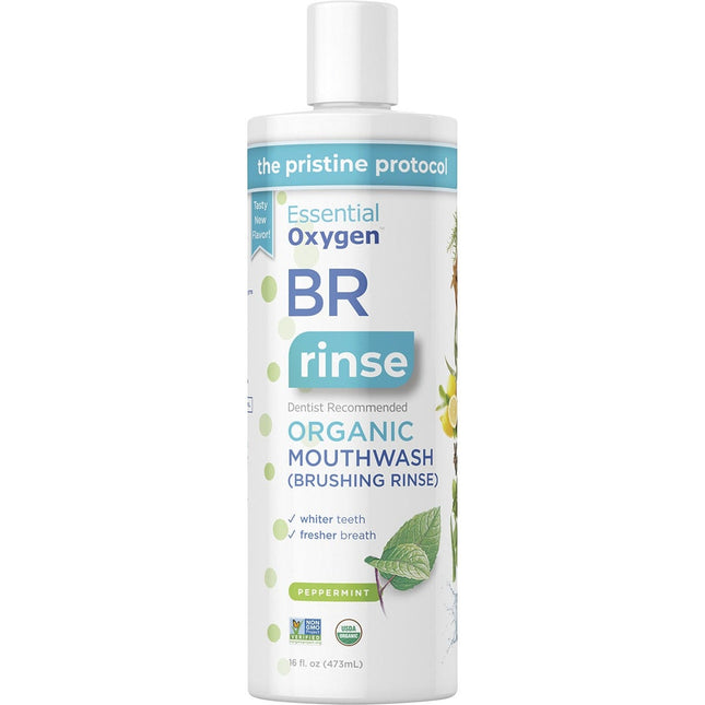 ESSENTIAL OXYGEN - TOOTHPASTE/MOUTHWASH BRUSHING RINSE PEPPERMINT