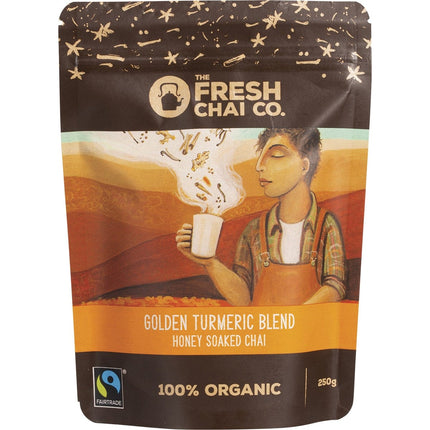 THE FRESH CHAI CO. Golden Turmeric Blend Honey Soaked Chai 250g | Tea