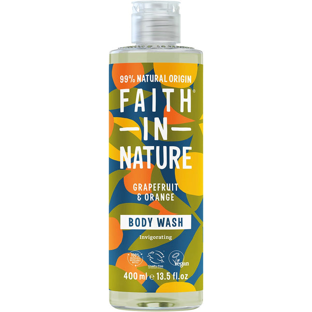 FAITH in NATURE Body Wash Energising Grapefruit & Orange 400ml