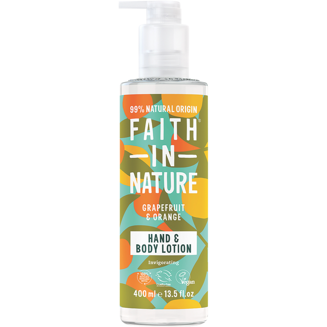 Faith In Nature Hand & Body Lotion Invigorating Grapefruit & Orange 400ml