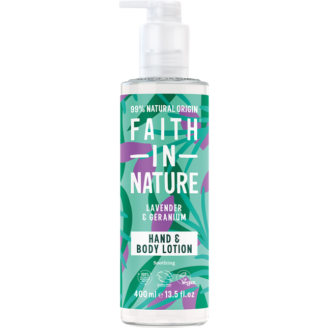 Faith In Nature Hand & Body Lotion Soothing Lavender & Geranium 400ml