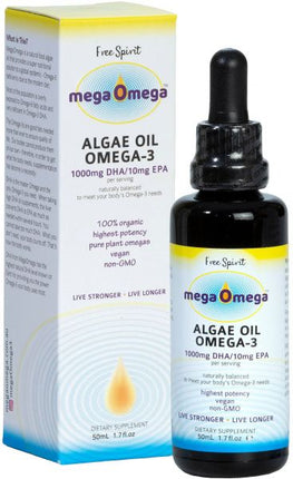 FREE SPIRIT MEGAOMEGA ALGAE OIL OMEGA -3 50ML