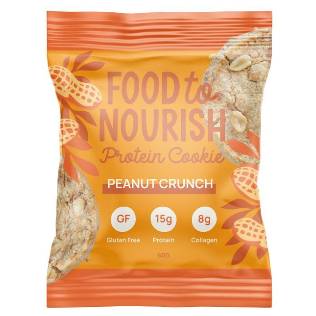 FOOD TO NOURISH PROTEIN COOKIE PEANUT CRUNCH 60G