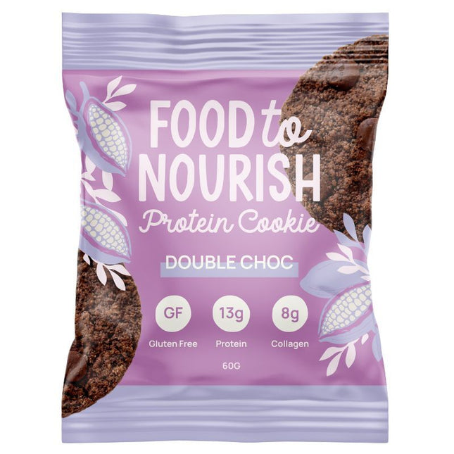 FOOD TO NOURISH PROTEIN COOKIE DOUBLE CHOC 60G