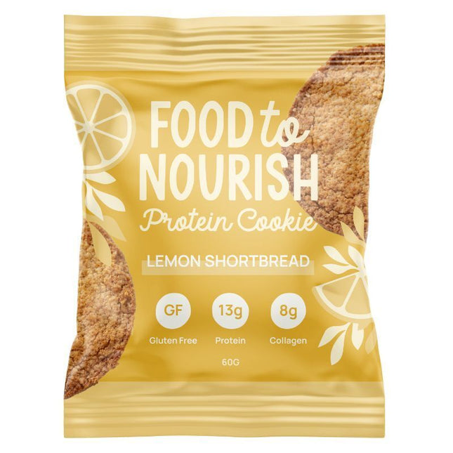 FOOD TO NOURISH PROTEIN COOKIE LEMON SHORTBREAD 60G