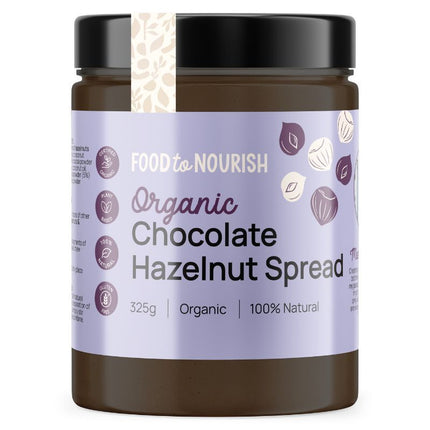 FOOD TO NOURISH CHOCOLATE HAZELNUT SPREAD 325G