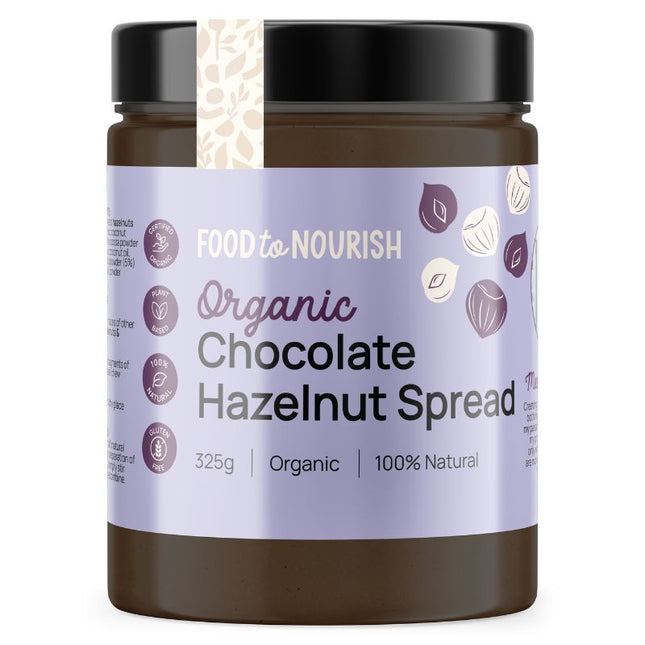 FOOD TO NOURISH CHOCOLATE HAZELNUT SPREAD 325G
