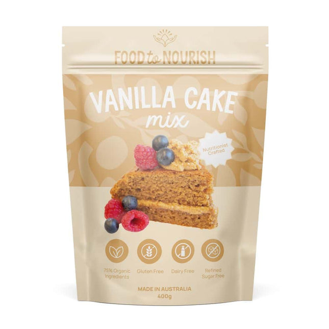 FOOD TO NOURISH CAKE MIX VANILLA 400G