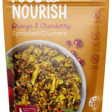 FOOD TO NOURISH CLUSTERS ROSE PISTACHIO&ORANGE 400G