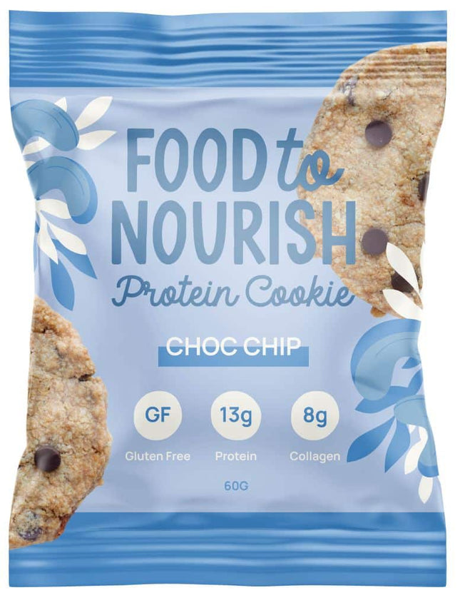 FOOD TO NOURISH PROTEIN COOKIE CHOC CHIP 60G X 12