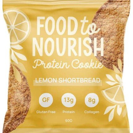 FOOD TO NOURISH PROTEIN COOKIE LEMONSHORTBREAD 60G X 12