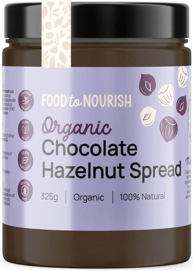 FOOD TO NOURISH SPREAD, CHOCOLATE HAZELNUT 325G