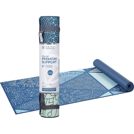 GAIAM - YOGA MAT PREMIUM SUPPORT 6MM SEA GLASS 61CM X 173CM