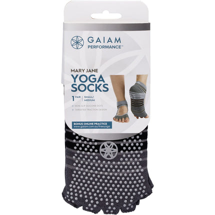 Gaiam - Yoga Socks Grippy Mary Jane Small-Medium
