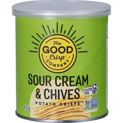 THE GOOD CRISP COMPANY Potato Crisps Sour Cream & Chives 12x45g | Snack Chips