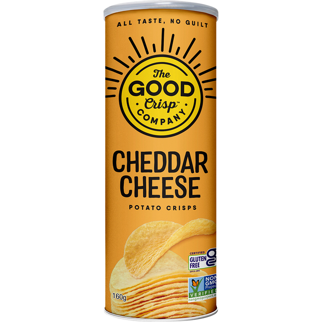 The Good Crisp Company Cheddar Cheese Potato Crisps 8x160g