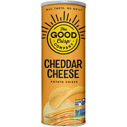 THE GOOD CRISP COMPANY Potato Crisps Cheddar Cheese 8x160g | Cleaning Brush